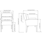 Full-Sided Arms Leather Guest Chair